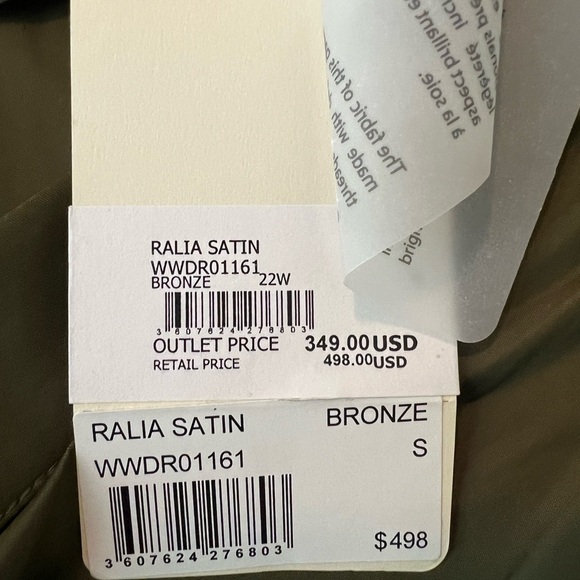 Zadig & Voltaire | Lightweight Satin Wrap Skirt Ralia Midi Dress Bronze | S - Picture 12 of 16